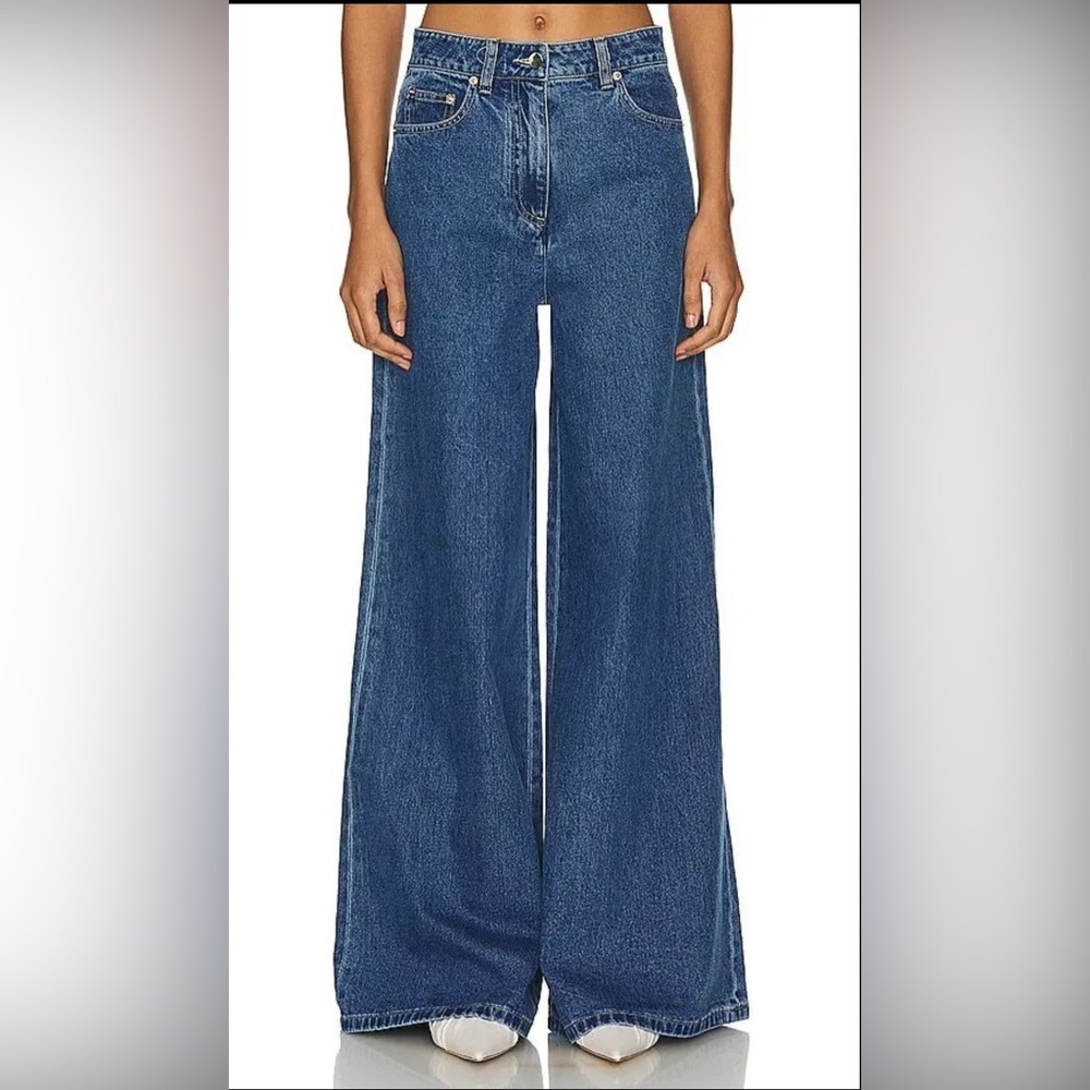 New Ronny Kobo Womens 70’s Flare Jeans Size 24 Indigo - Picture 1 of 10